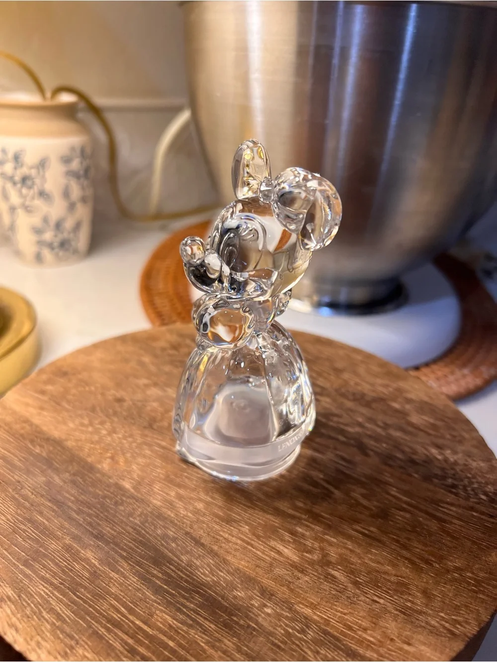 Vintage Lenox Crystal Mickey and Minnie Mouse salt&pepper shakers 4”